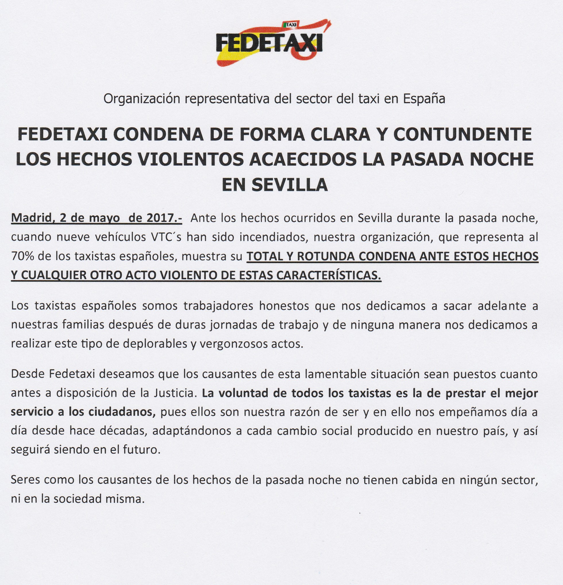INFORMACION FEDETAXI